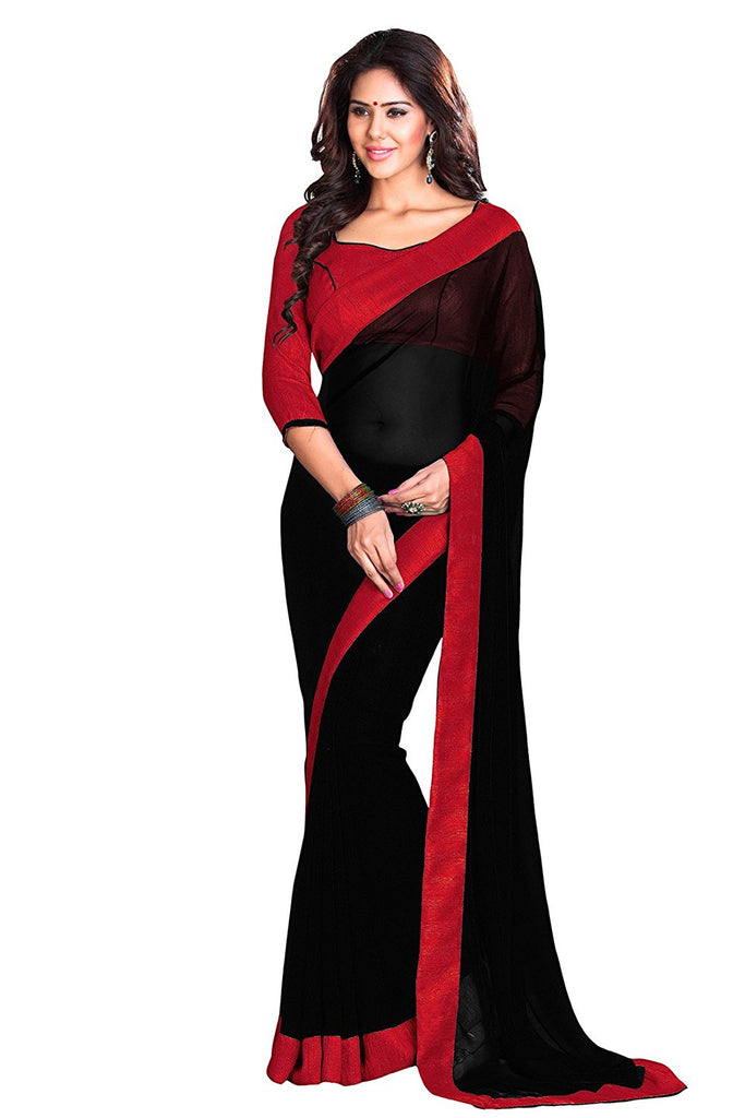 Georgette Saree With Blouse Piece ...